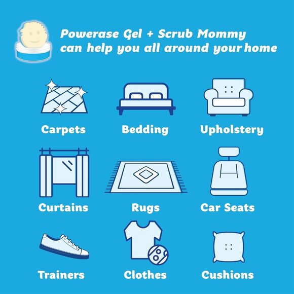 Scrub Daddy PowerErase Gel Fabric Stain Remover with Scrub Mommy Spot Cleaner - Picture 2 of 8